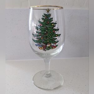1 pc Spode Christmas Tree 8oz Wine Glass